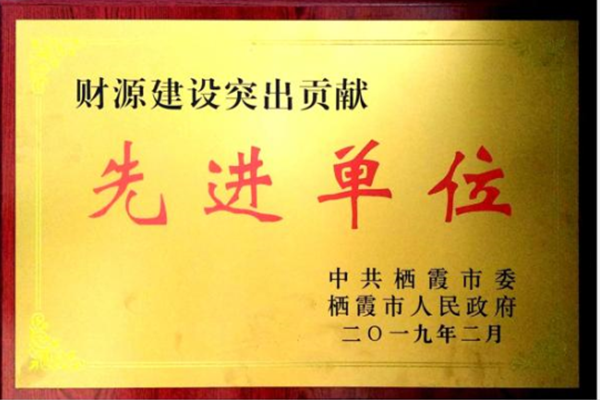 財源建設(shè)突出貢獻(xiàn)先進(jìn)單位